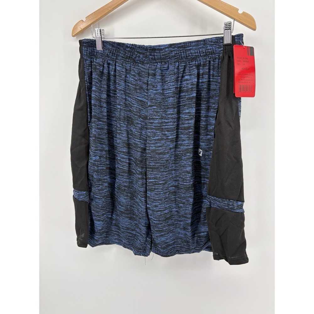 Cougar Sport‎ Athletic Shorts Mens XXL Marled Blue Side Mesh Panel Basketball